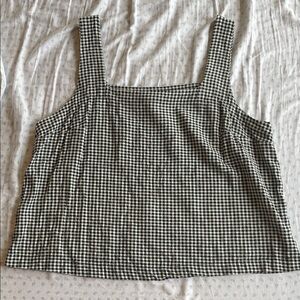 a new day Black and White Checkered Tank Top